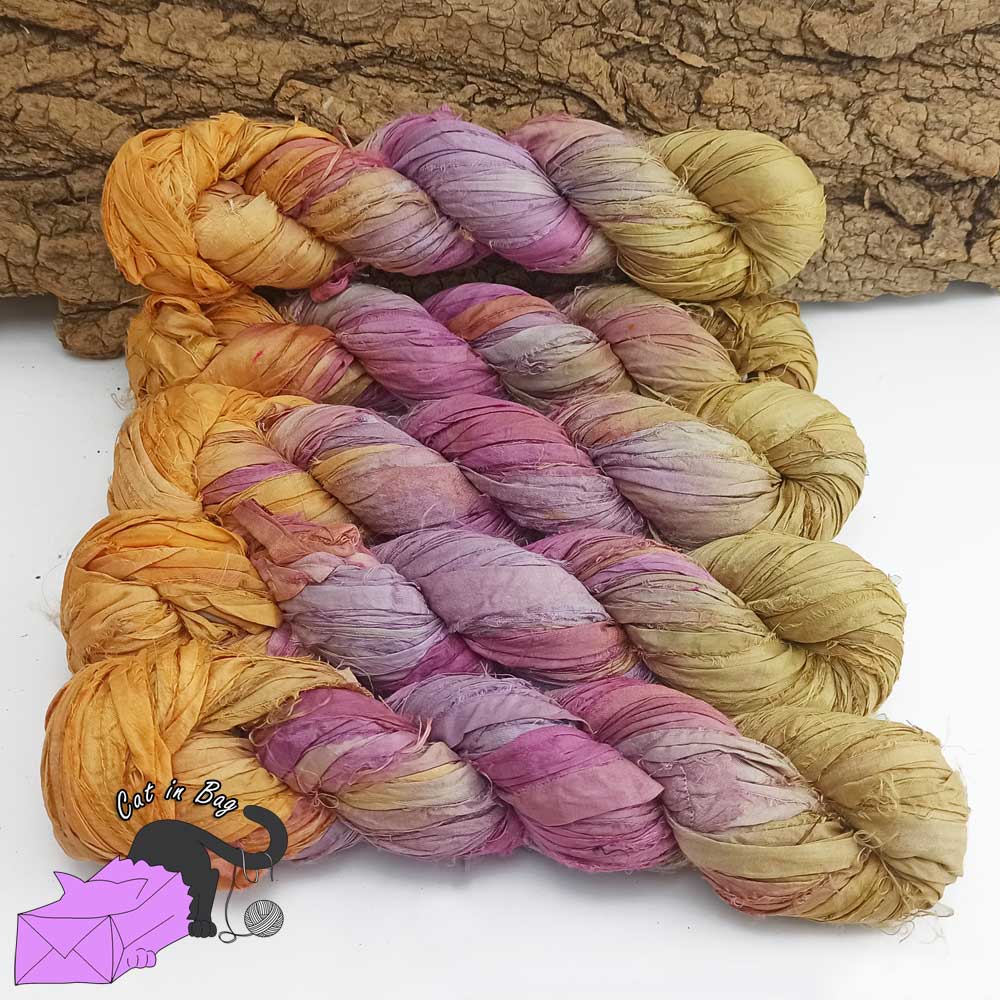 Trixie, recycled sari silk ribbons