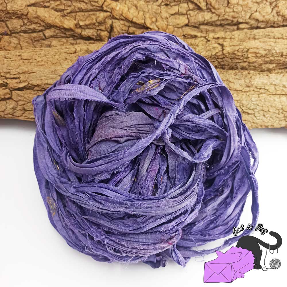 Amanda, recycled sari silk ribbons