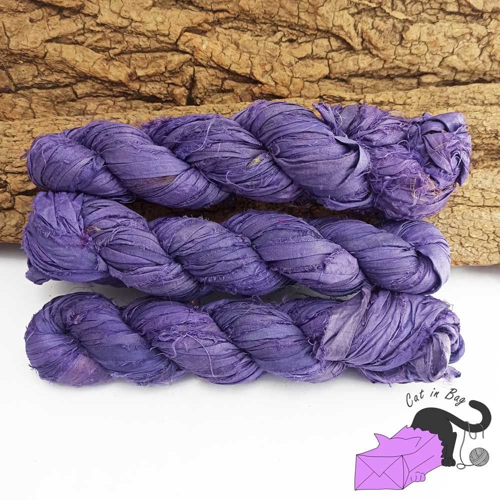 Amanda, recycled sari silk ribbons