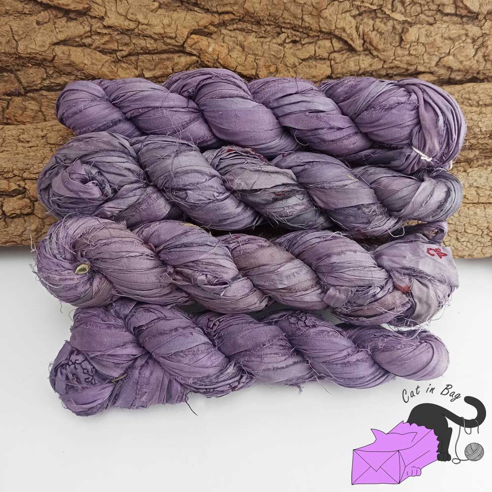 Morgana, recycled sari silk ribbons