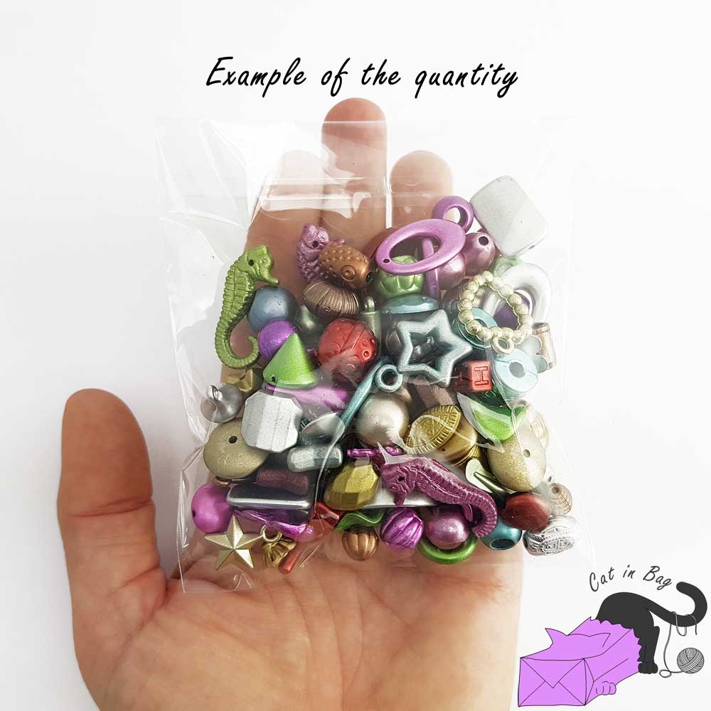 Mix di perle in acrilico con colori metallici assortiti