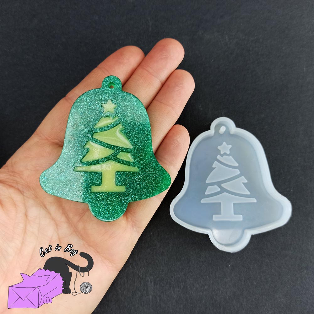Stampo in silicone con campana e albero di natale