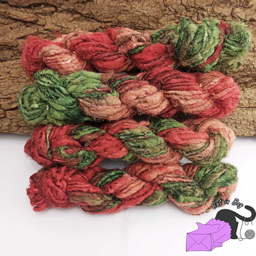 Watermellon, banana and cotton yarn