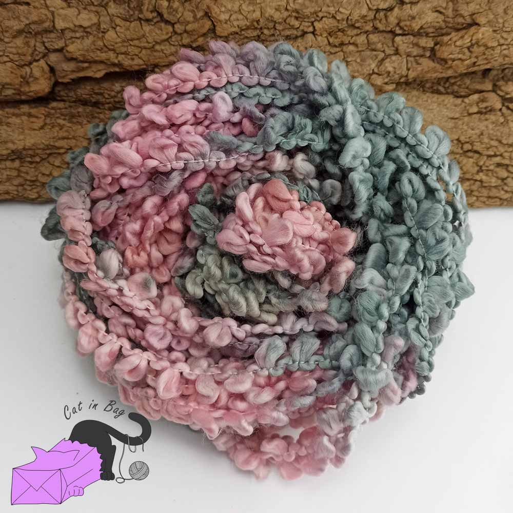 Pink pearl, handspun yarn