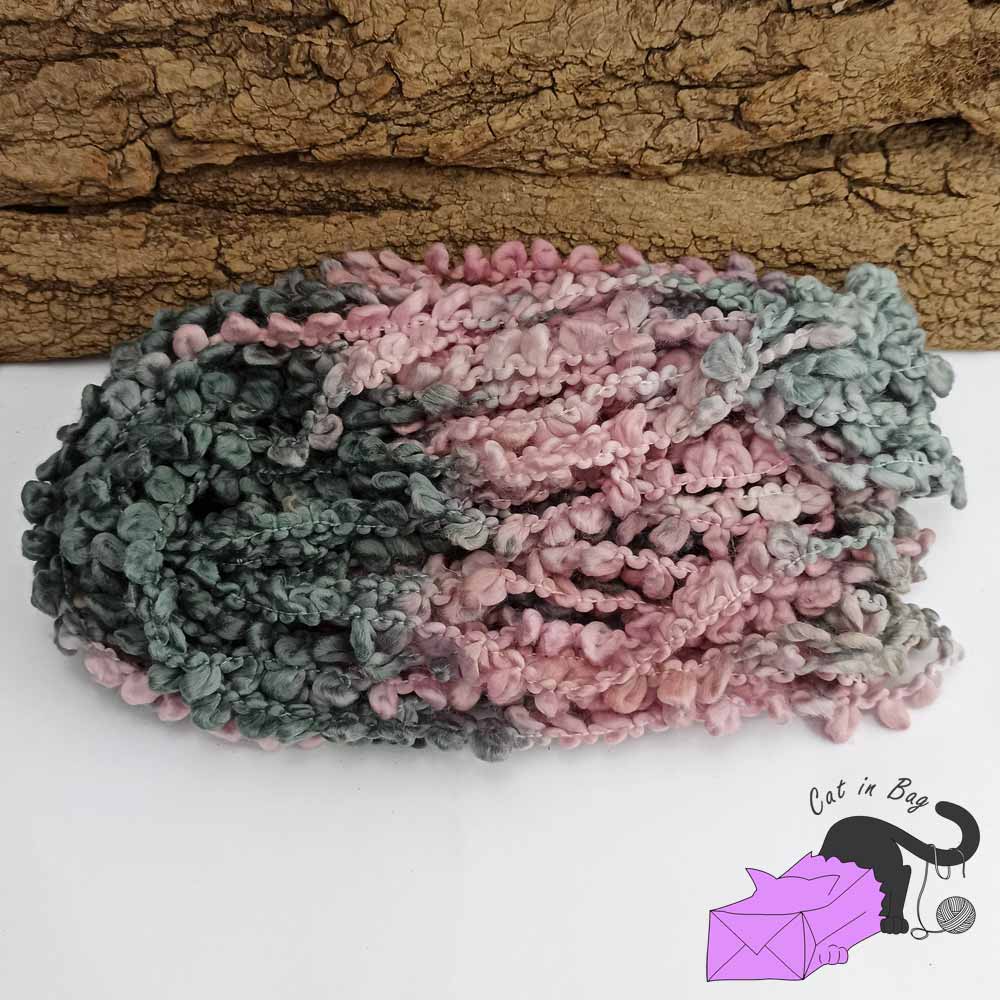 Pink pearl, handspun yarn