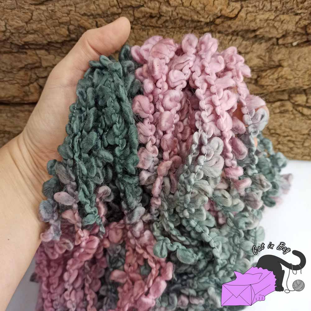 Pink pearl, handspun yarn