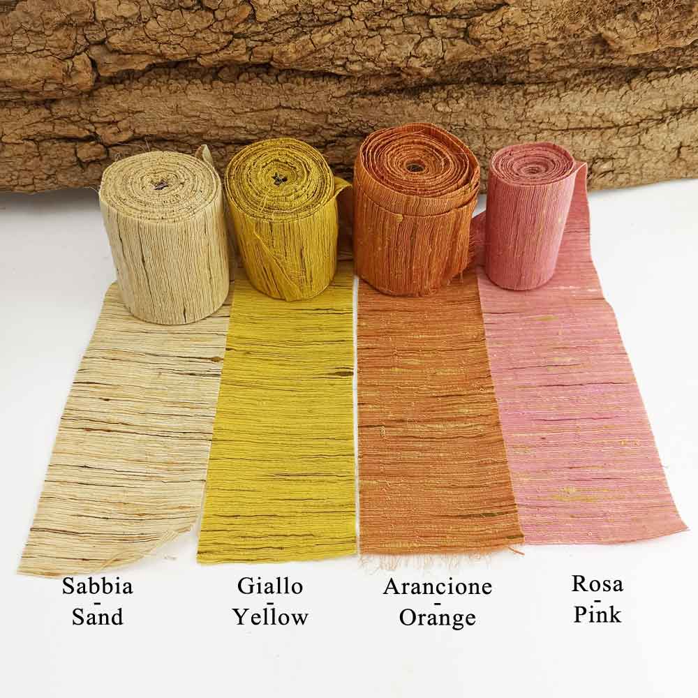 Pine Tree, recycled sari silk ribbons