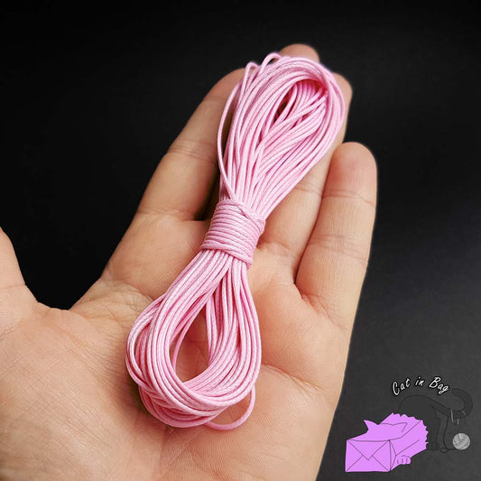 10 metri di cordino cerato, 1mm, Rosa