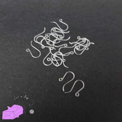 10 coppie (20 pezzi) di monachelle trasparenti