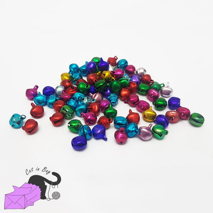 20 jingle bells charms mixed colors