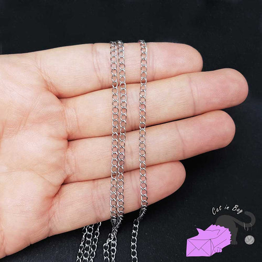 Catena in acciaio inossidabile 3,5x2,5x0,5 mm
