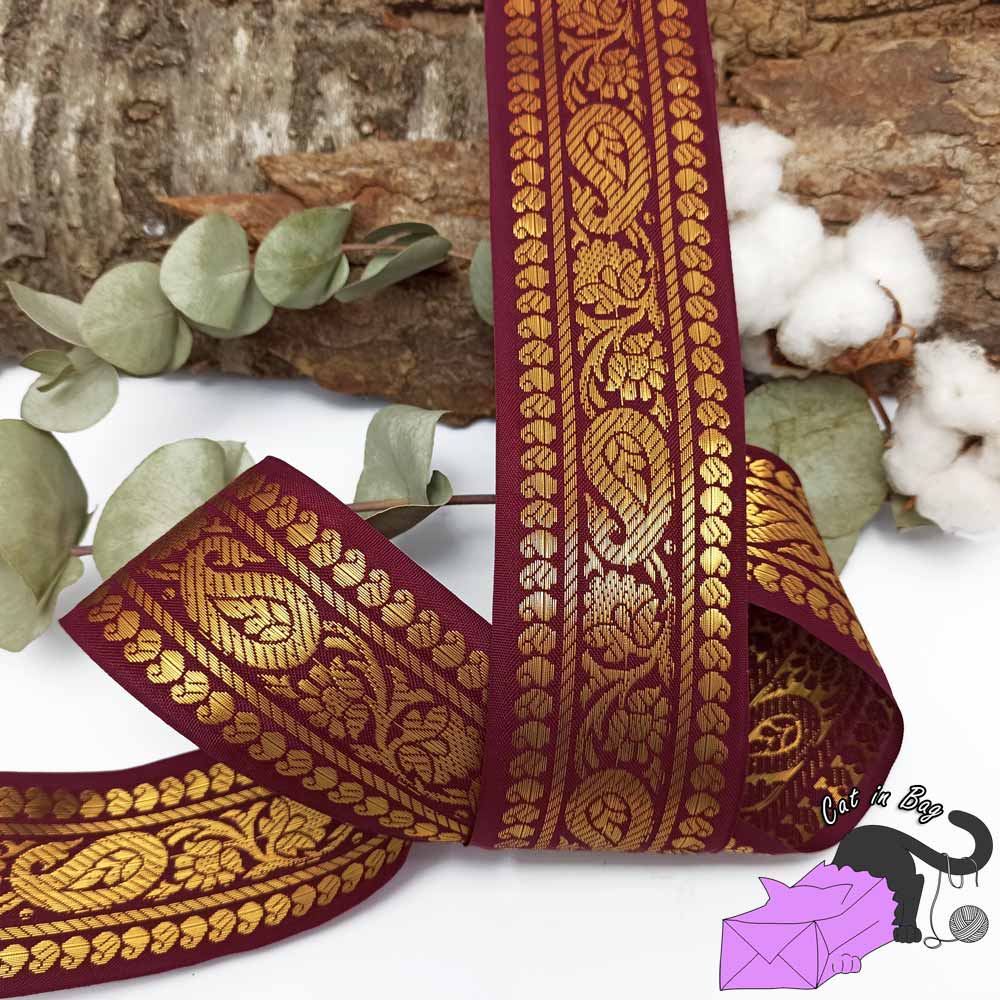 Bordeaux and gold
