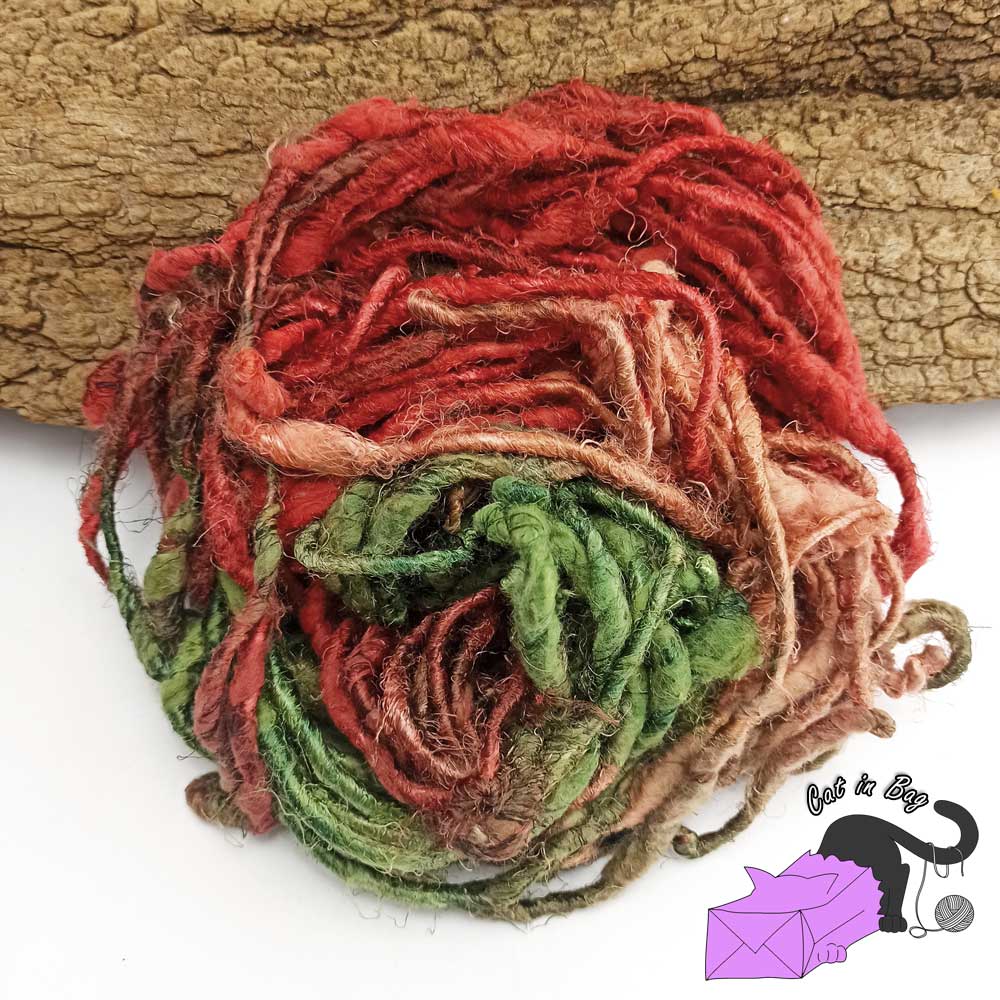 Watermellon, banana and cotton yarn