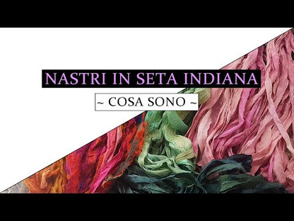 Carta da zucchero, nastri di seta sari riciclati